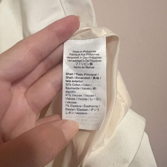 NWT J. Crew Devon Blazer in Bi-Stretch Cotton Blend in Ivory Size 20 Style BP412 - Picture 13 of 14